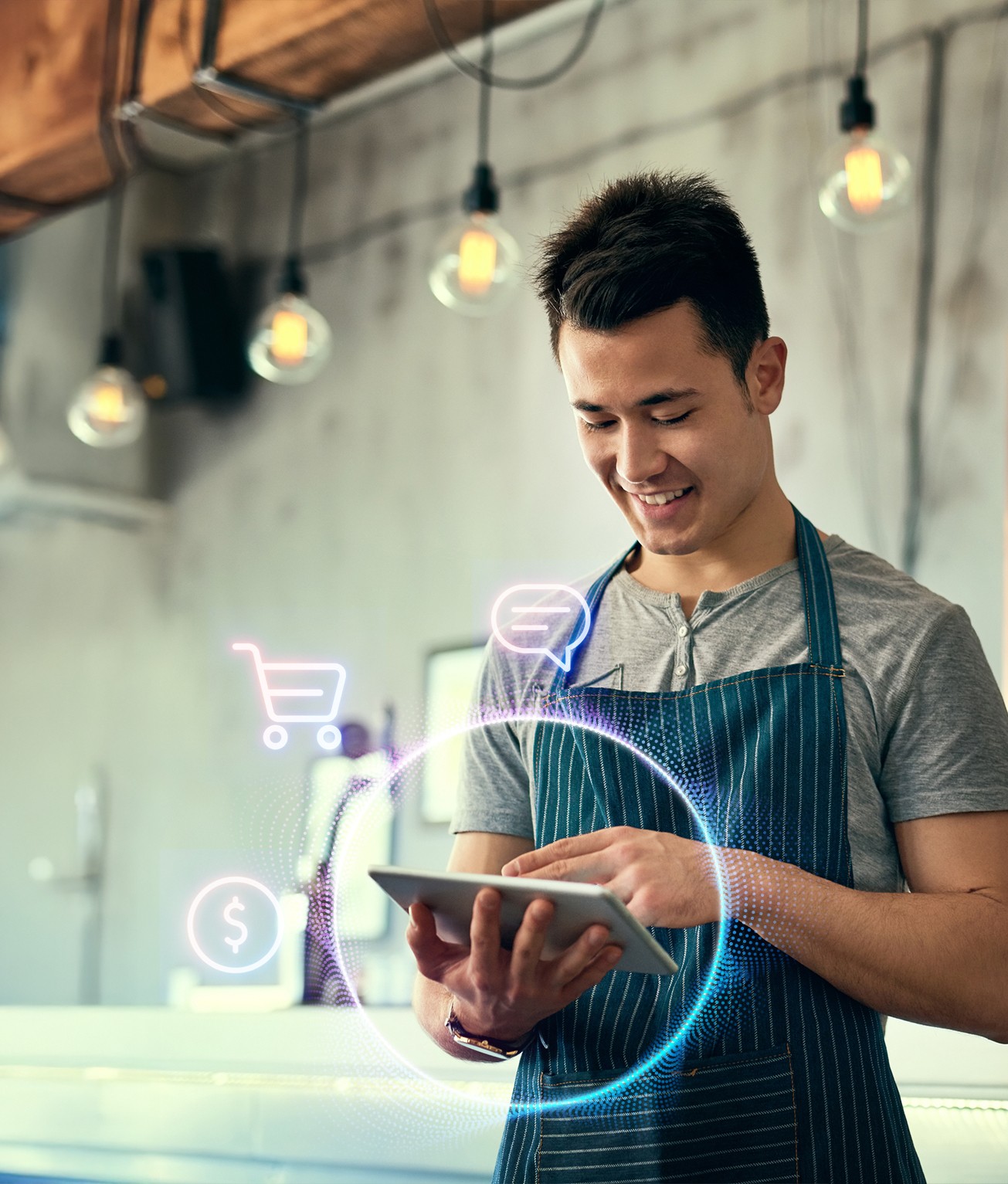 Restaurant dining scene