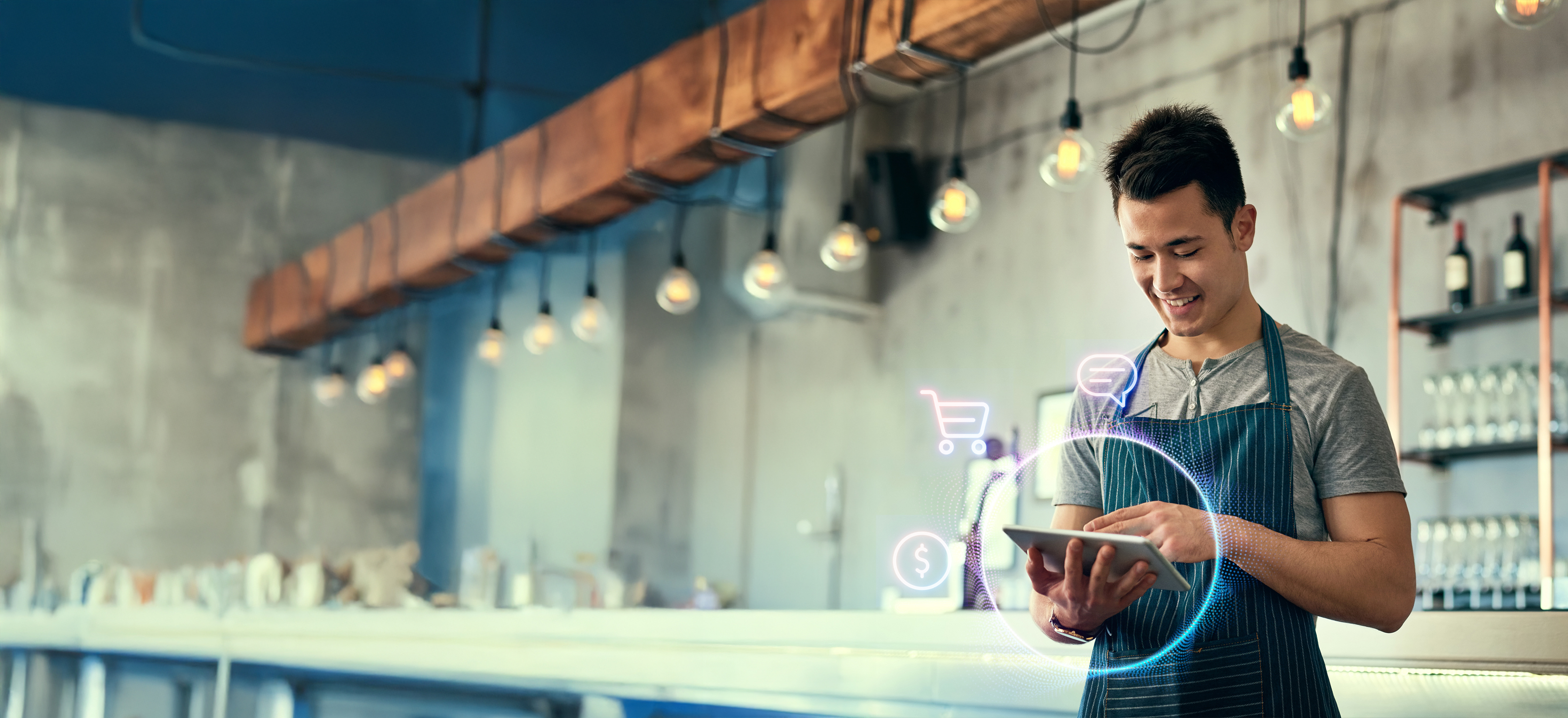 Restaurant owner using our service